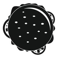 Top view cheeseburger icon, simple style vector