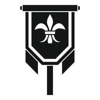 Knight emblem icon, simple style vector