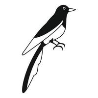 Magpie icon, simple style vector