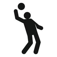 Volleyball player icon, simple style vector