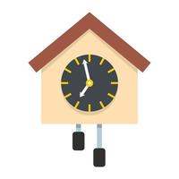 Clock creative icon, flat style vector