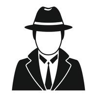 Police detective icon, simple style vector