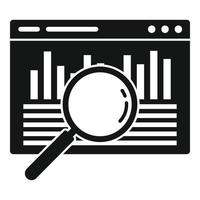 Web audit icon, simple style vector