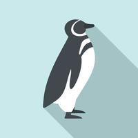 Penguin icon, flat style vector