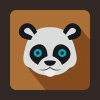 Head of panda icon in flat style vector