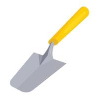 Construction trowel icon, cartoon style vector