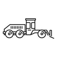 Grader machine hydraulic icon, outline style vector