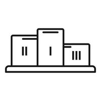 Gamification podium icon, outline style vector