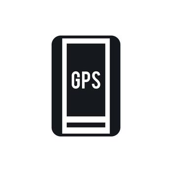 Global Positioning System icon, simple style vector