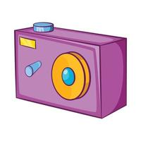 Camera icon in cartoon style vector