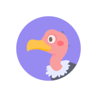 Cartoon bird. Poultry icon in the zoo. for kids decoration png