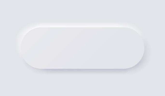 White Neumorphism soft UI Design for Web design, Application UI and more, Blank button, Vector.