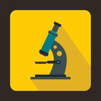 Microscope icon in flat style vector