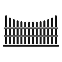 Protection fence icon, simple style vector
