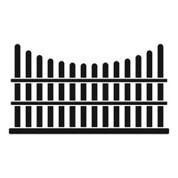 Protection fence icon, simple style vector