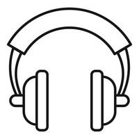 Dj headphones icon, outline style vector