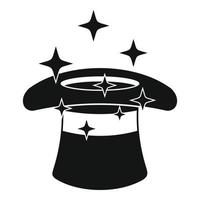 Hat with a star icon, simple style. vector