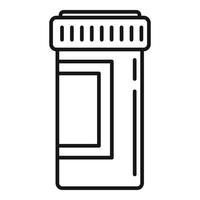 Anesthesia pill jar icon, outline style vector