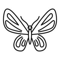 Elegant butterfly icon, outline style vector