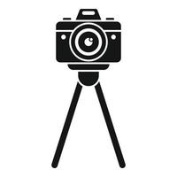 Camera stand icon, simple style vector