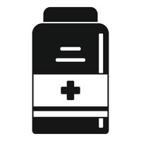 Medical jar icon, simple style vector