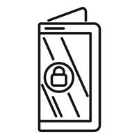 Flex device icon, outline style vector