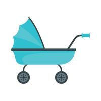 Baby trolley icon, flat style vector