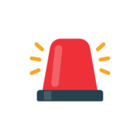 Emergency siren icon. Hazard warning light, ambulance route alarm png