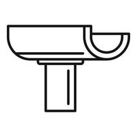 Chute gutter icon, outline style vector