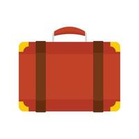 Luggage bag icon, flat style vector