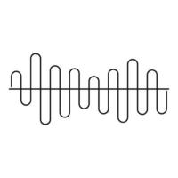 Equalizer volume sound icon, simple black style vector