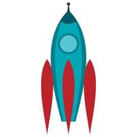 Rocket icon in flat style vector