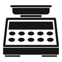 Digital button scales icon, simple style vector