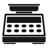 Digital button scales icon, simple style vector