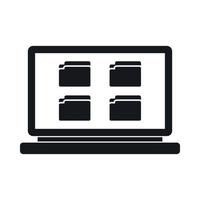Desktop icon, simple style vector