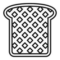 icono de tostadas de sándwich, estilo de esquema vector