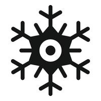 Ice snowflake icon, simple style vector