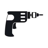 Hand drill icon, simple style vector