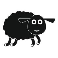 Sheep icon, simple style vector