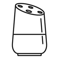 Future smart speaker icon, outline style vector