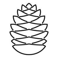 Pinecone icon, outline style vector