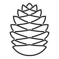 Pinecone icon, outline style vector