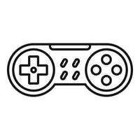 icono del controlador de juegos, estilo de contorno vector