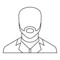 Man avatar icon vector thin line