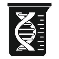 Dna flask icon, simple style vector