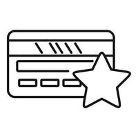 Loyalty card icon, outline style vector