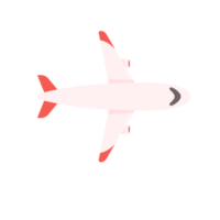 Passenger plane flying in the sky side view. travel concept png