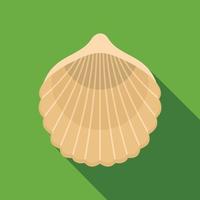 Beautiful shell icon, flat style vector