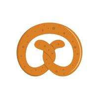 icono de pretzel, estilo plano. vector