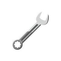 Spanner tool icon in cartoon style vector